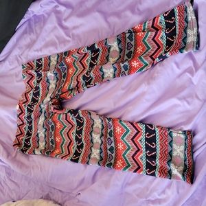 Christmas Candy cane mix leggings